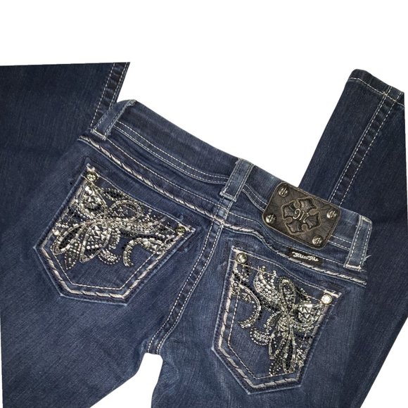 Miss Me Denim - Miss Me 25 Boot Cut dark wash Jeans inseam 31" like new condition